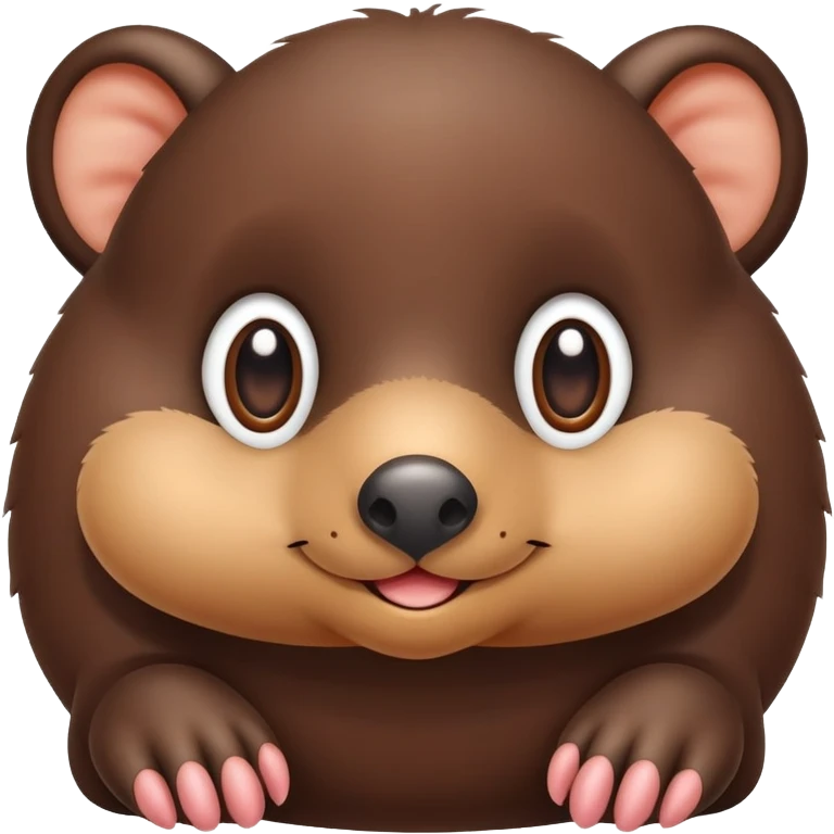 cute mole with prominent digging paws emoji
