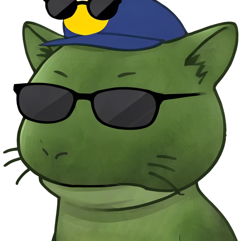 Cat with sunglasses emoji