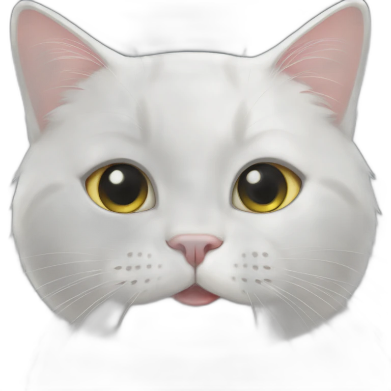 White cat love emoji
