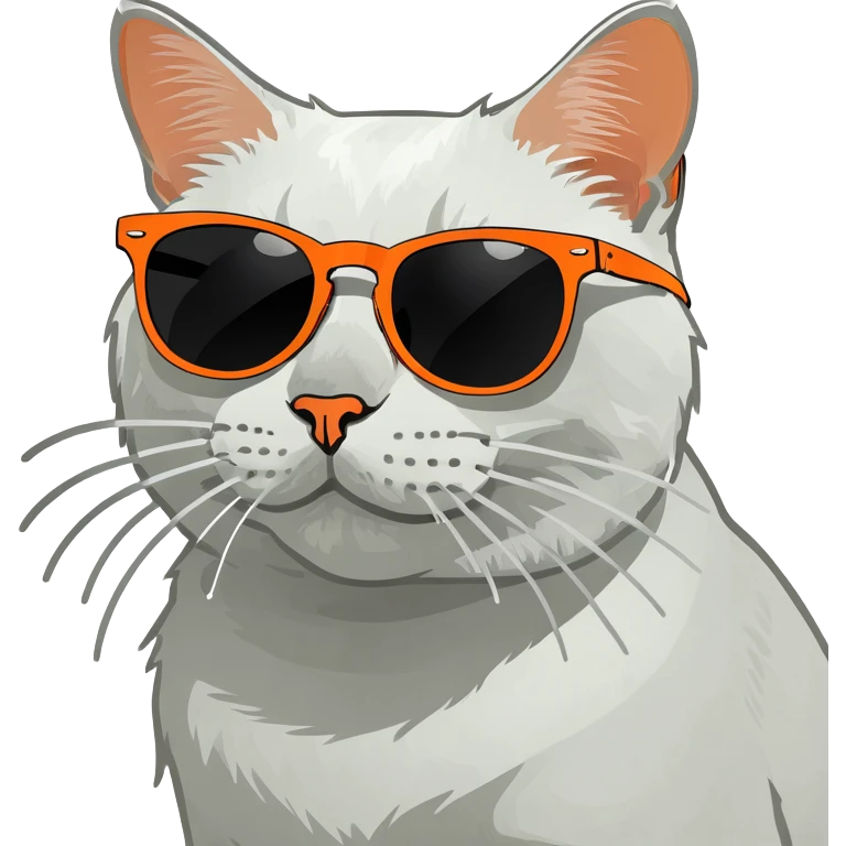 Cat with sunglasses emoji