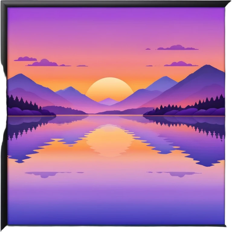 lake sunset emoji