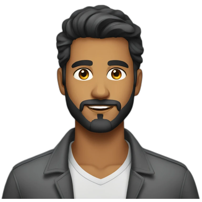 sri lankan 25 year old handsome and stylish guy with a beard emoji