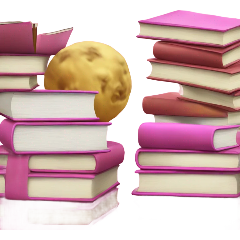 Pink textbooks emoji