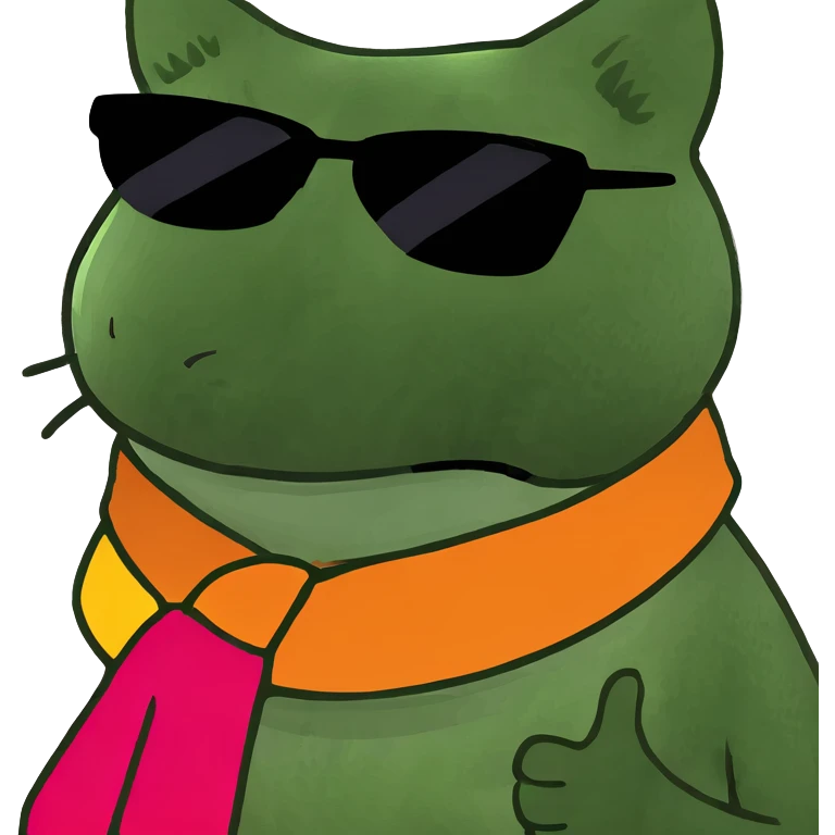 Cat with sunglasses emoji