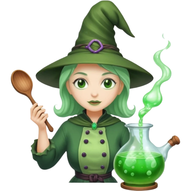 green witch cooking potion emoji