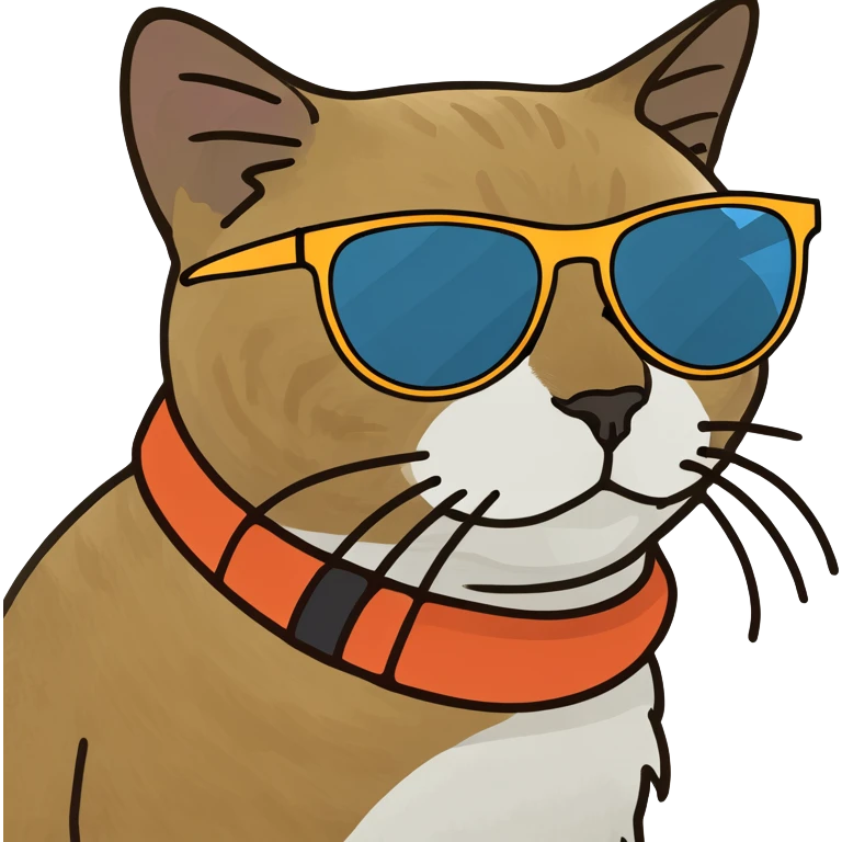 Cat with sunglasses emoji