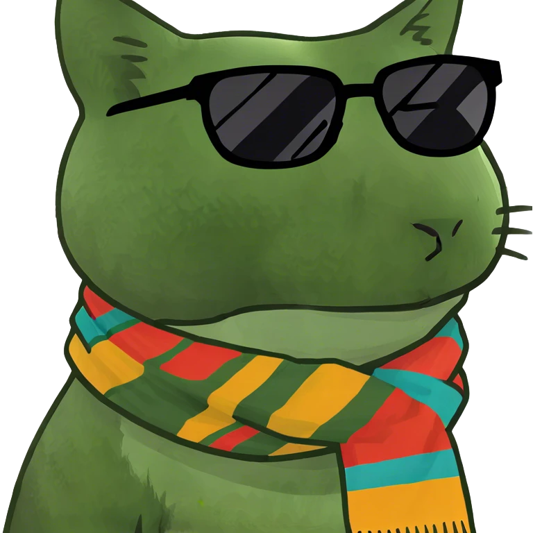 Cat with sunglasses emoji