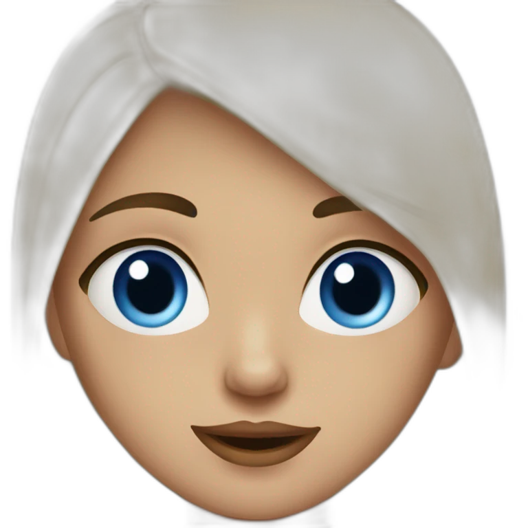 Fille aux yeux bleus emoji