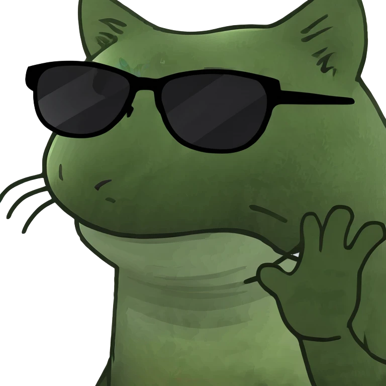 Cat with sunglasses emoji