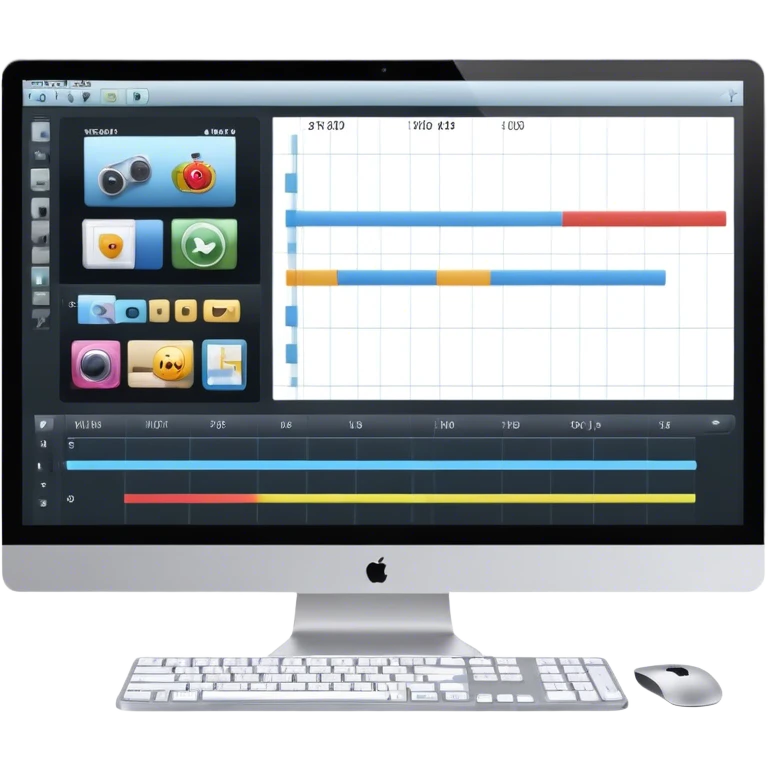Create an emoji of video editing. Should feature a video editing ...