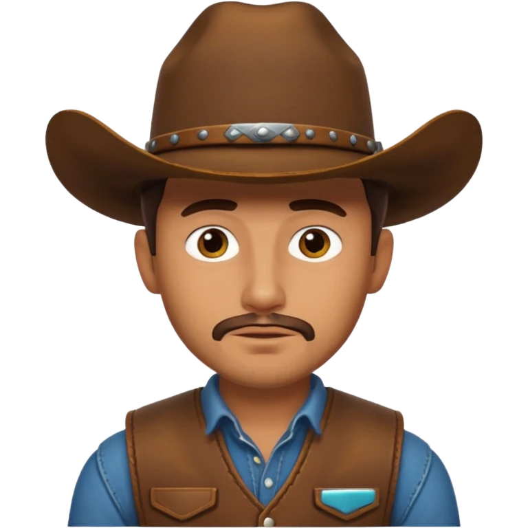 hatless cowboy emoji