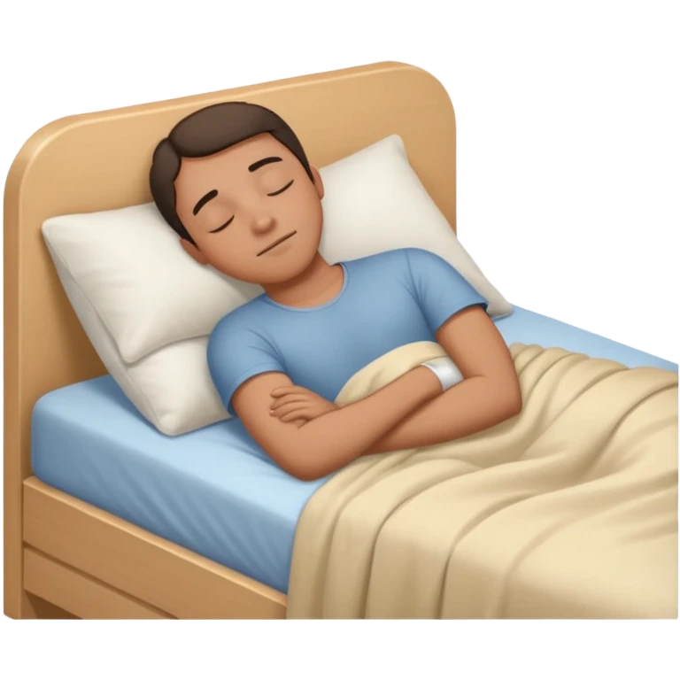guy asleep on the bed emoji