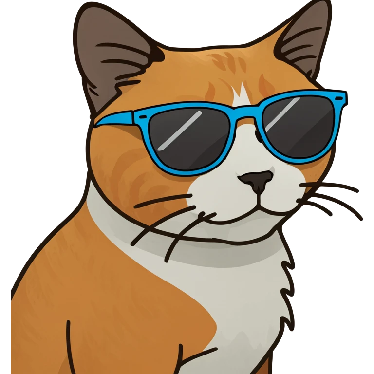 Cat with sunglasses emoji