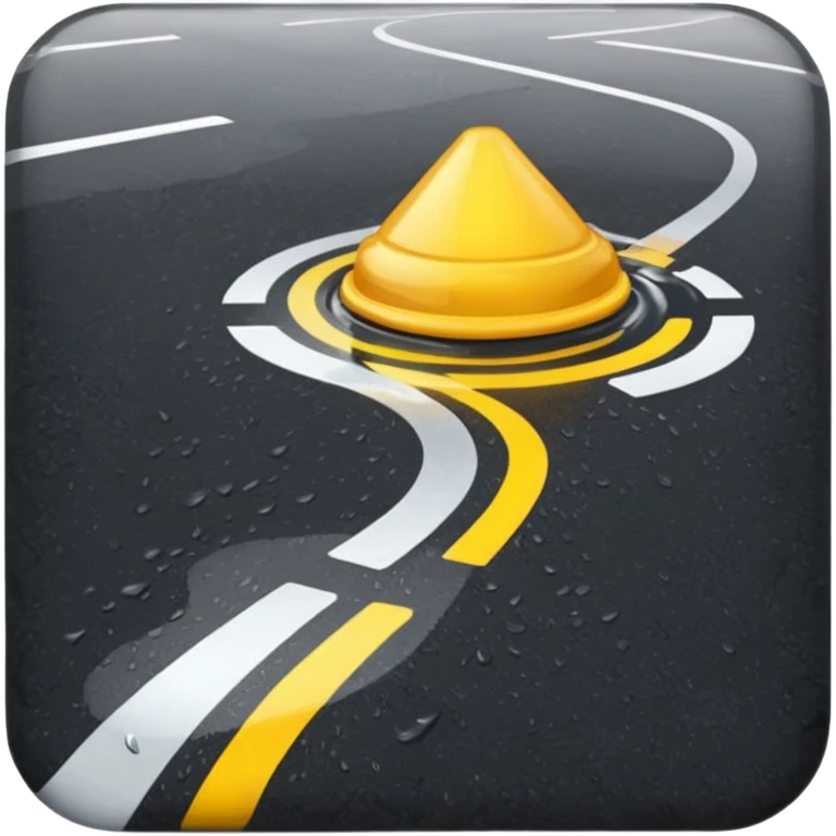 slippery road emoji
