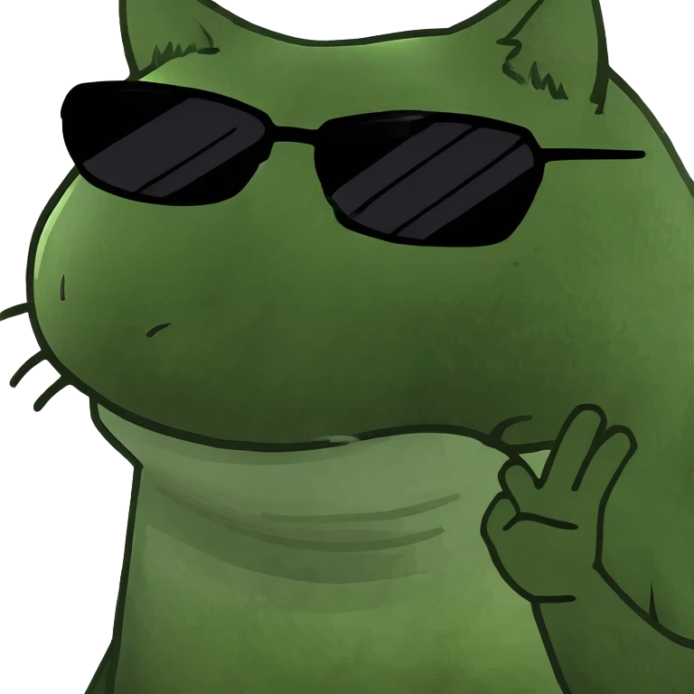 Cat with sunglasses emoji