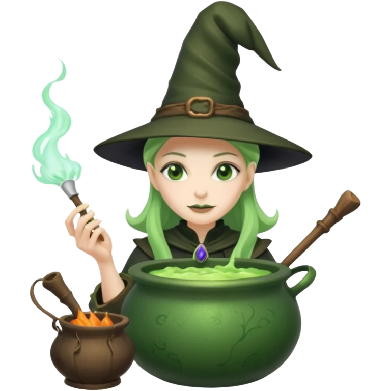 green witch cooking potion emoji