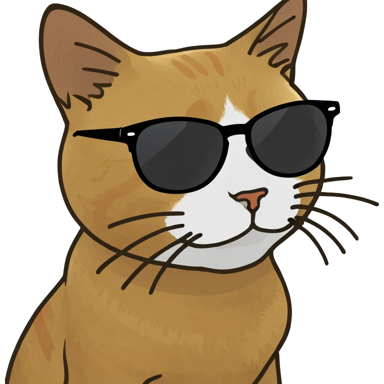 Cat with sunglasses emoji