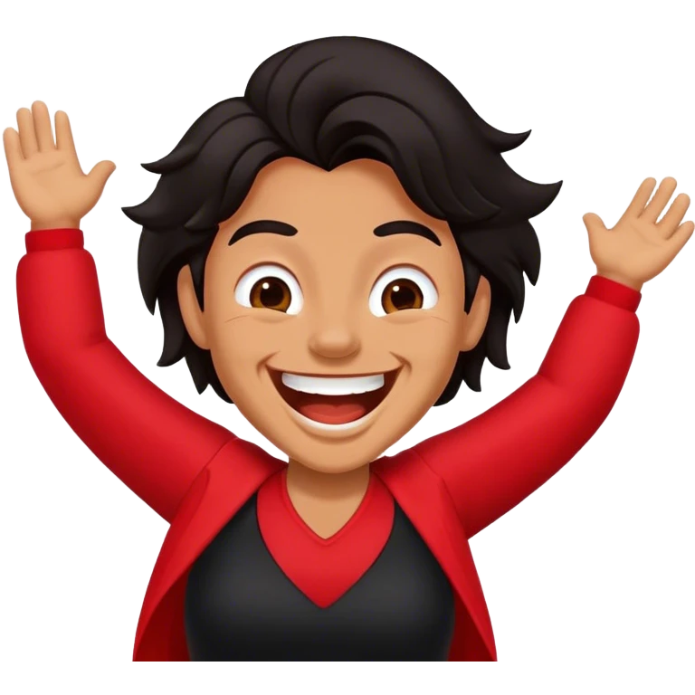 червоно-чорна маракуя сильно сміється emoji