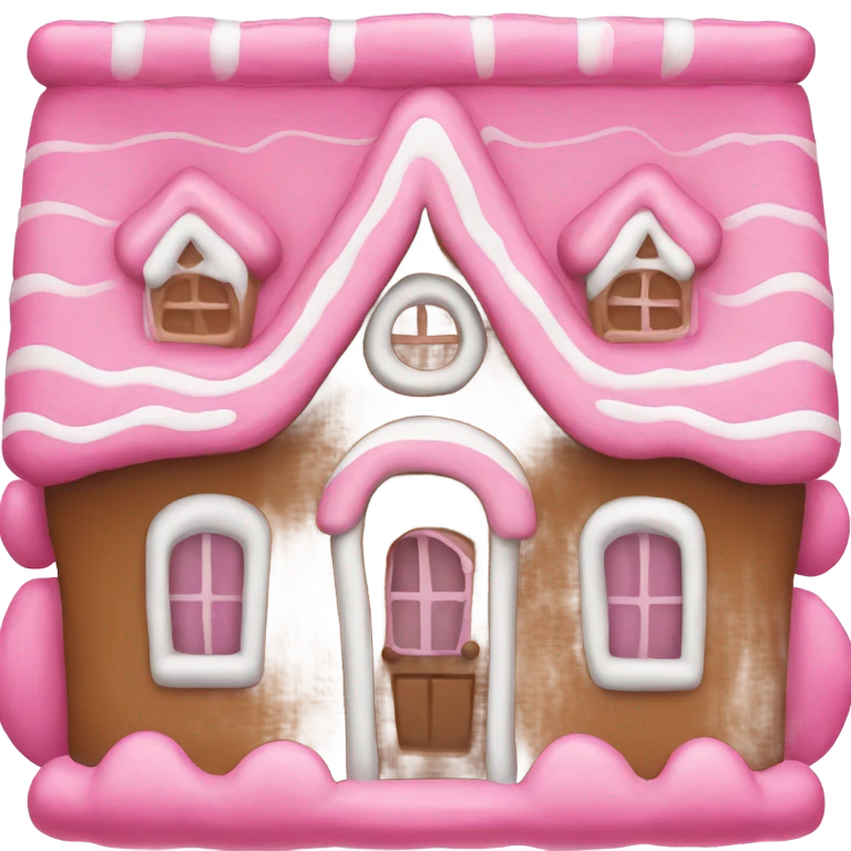 pink ginger bread house emoji