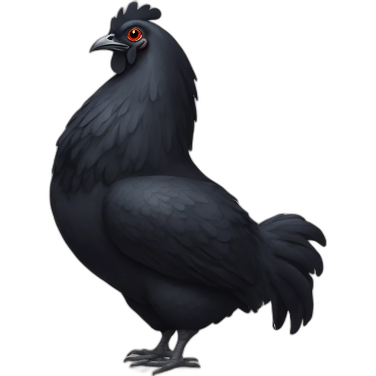 big black chicken emoji