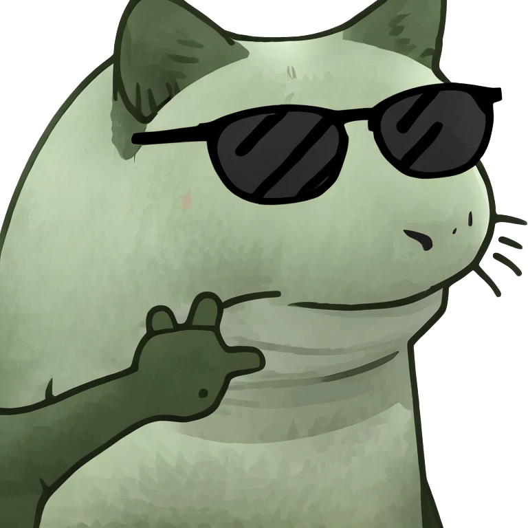 Cat with sunglasses emoji