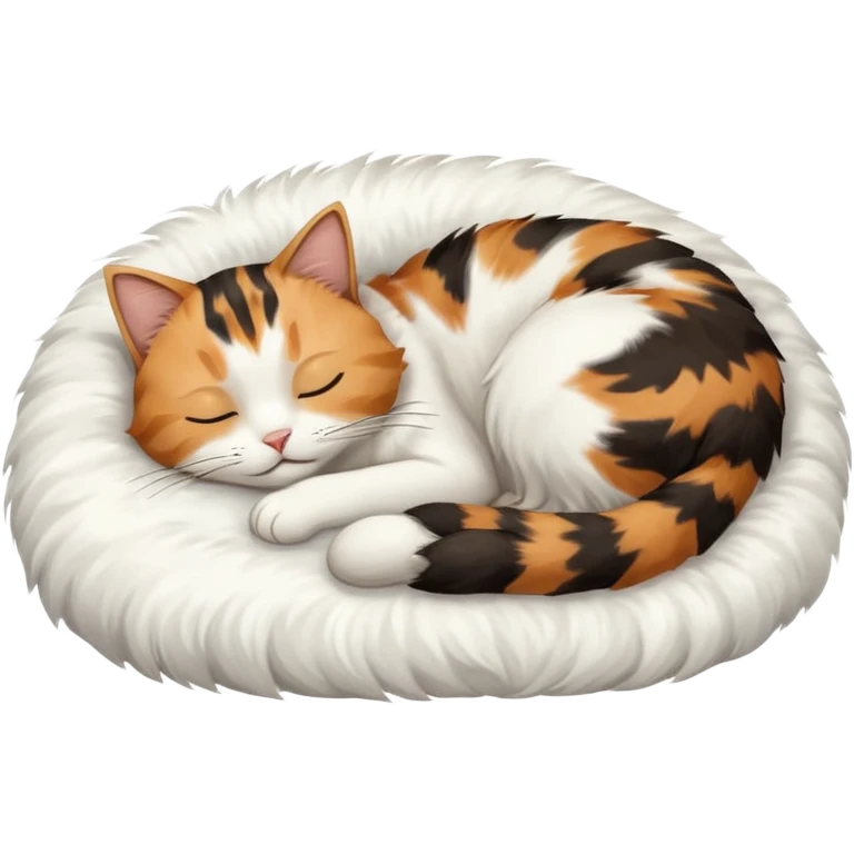 A cat sleeping on a bed emoji