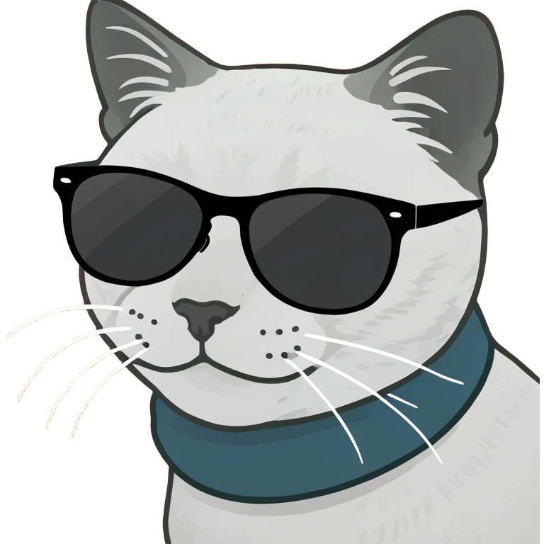 Cat with sunglasses emoji