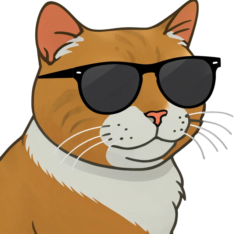 Cat with sunglasses emoji