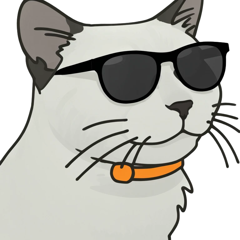 Cat with sunglasses emoji