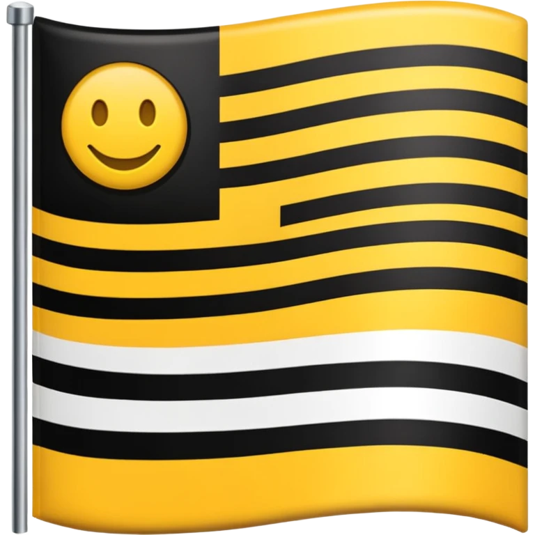 A flag emoji similar to German flag but replace color red with white emoji