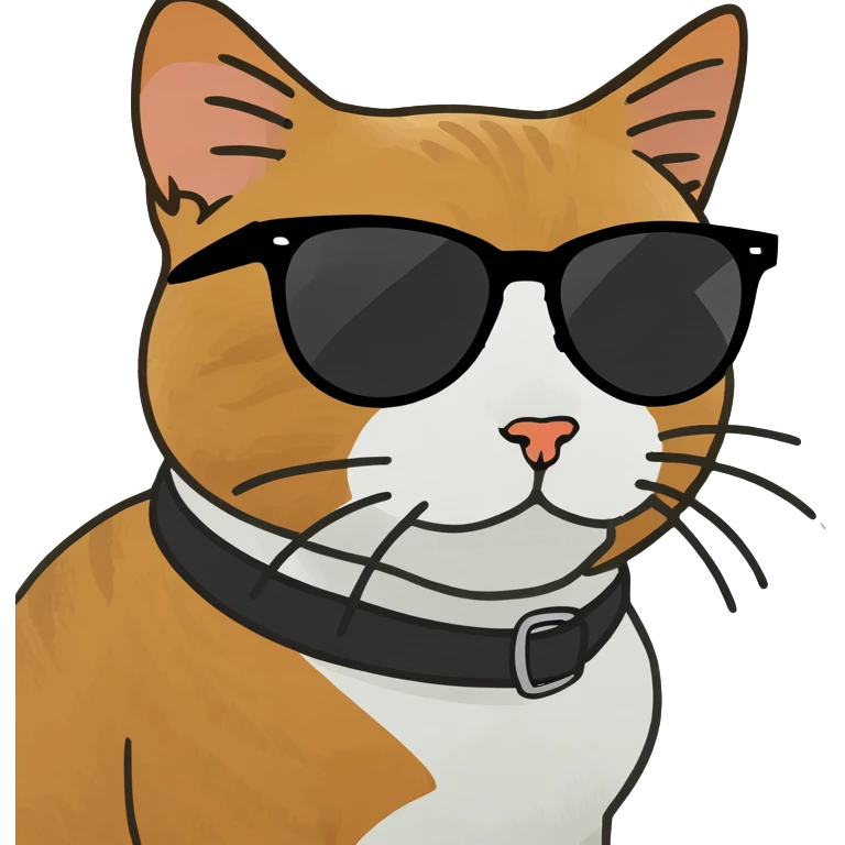 Cat with sunglasses emoji