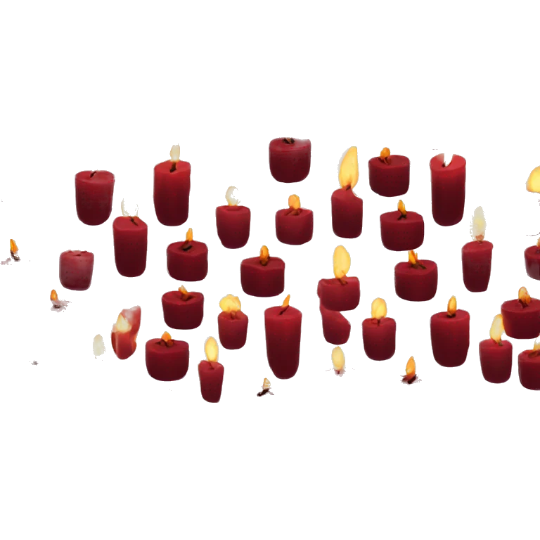 Two dark red candles emoji