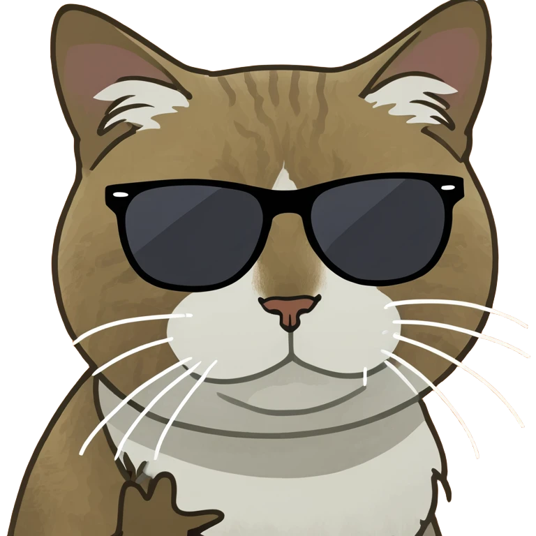 Cat with sunglasses emoji
