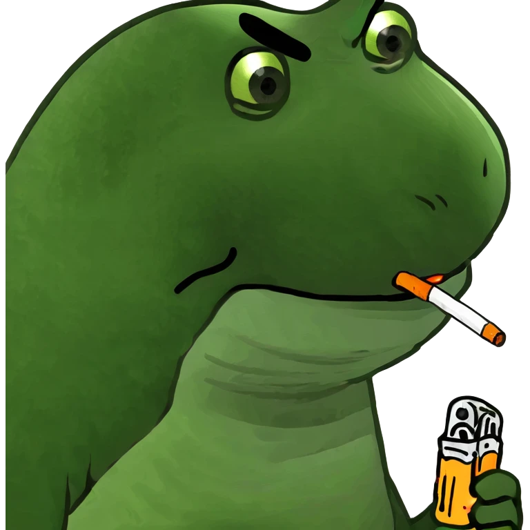 Dragon with a cigarette emoji