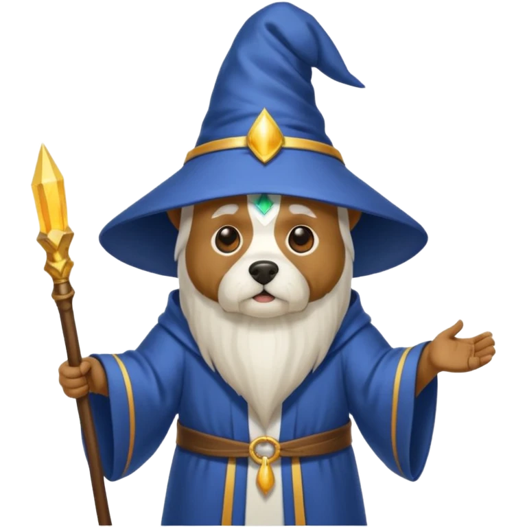 Dog wizard emoji