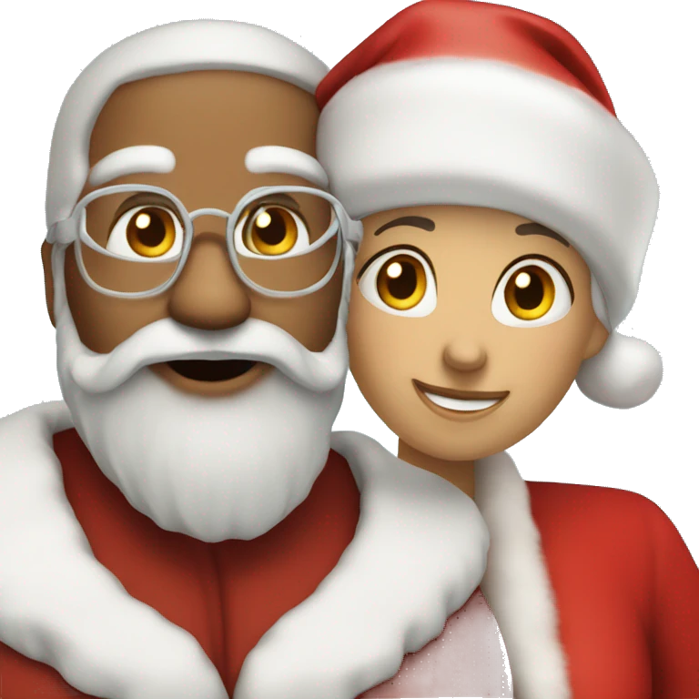 santa claus with ms claus emoji