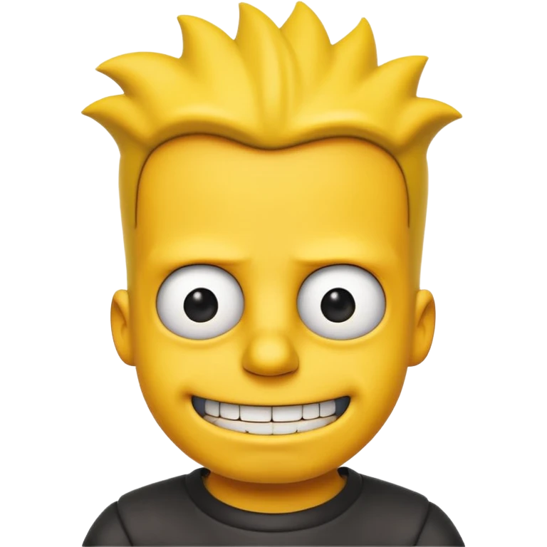 bart simpson With An 2D Style with none black except for the pupils emoji