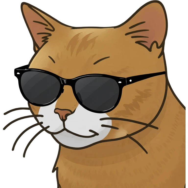 Cat with sunglasses emoji