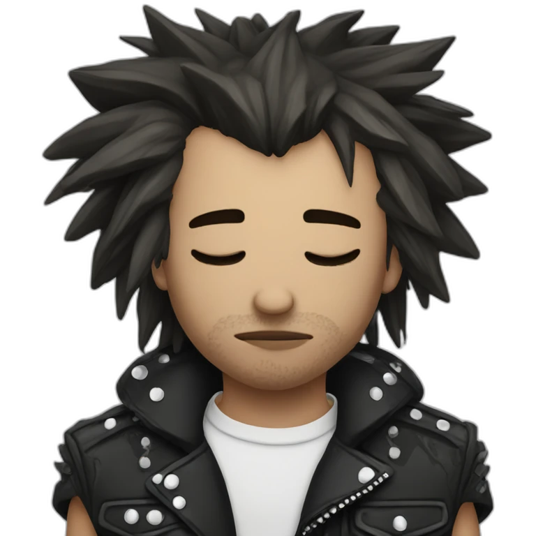 Punk rock star sleeping emoji