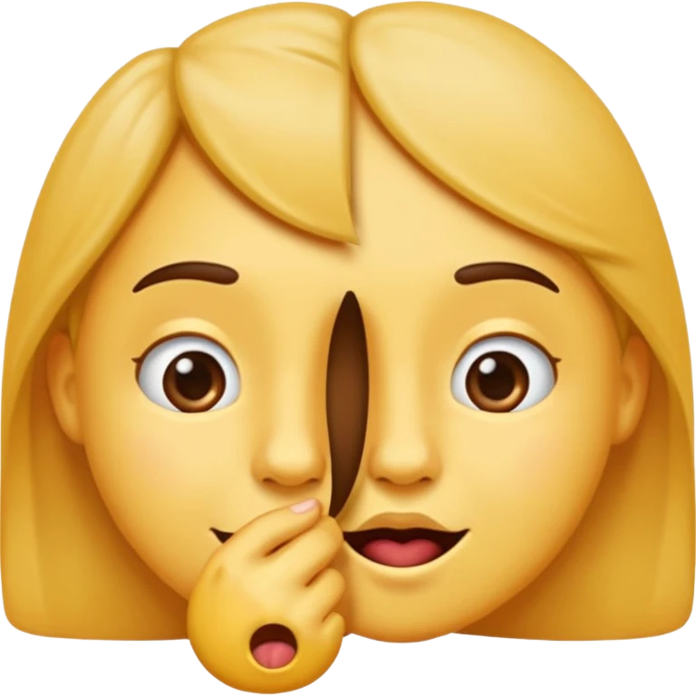 an emoji sniffing another emoji's cheek, with a small sniffing gesture emoji