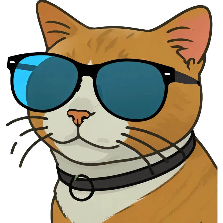 Cat with sunglasses emoji