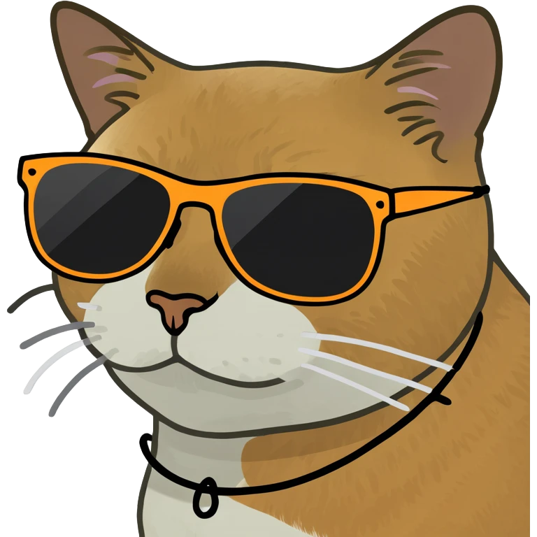 Cat with sunglasses emoji