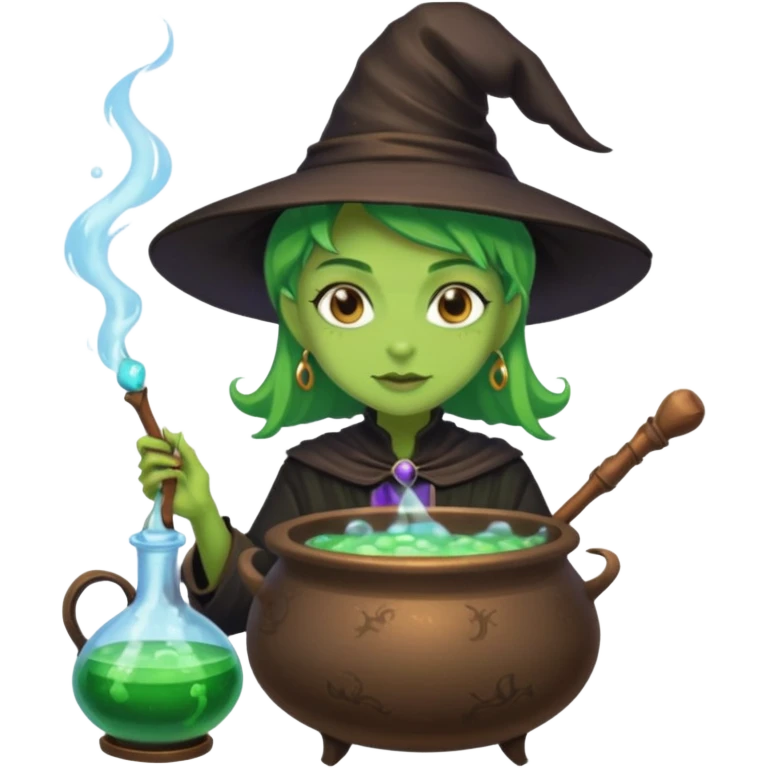 green witch cooking potion emoji