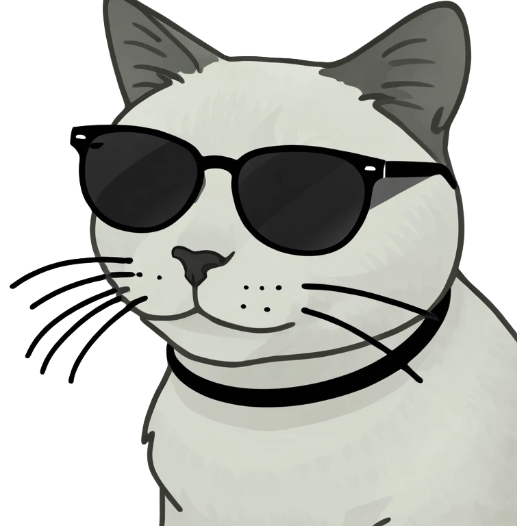 Cat with sunglasses emoji