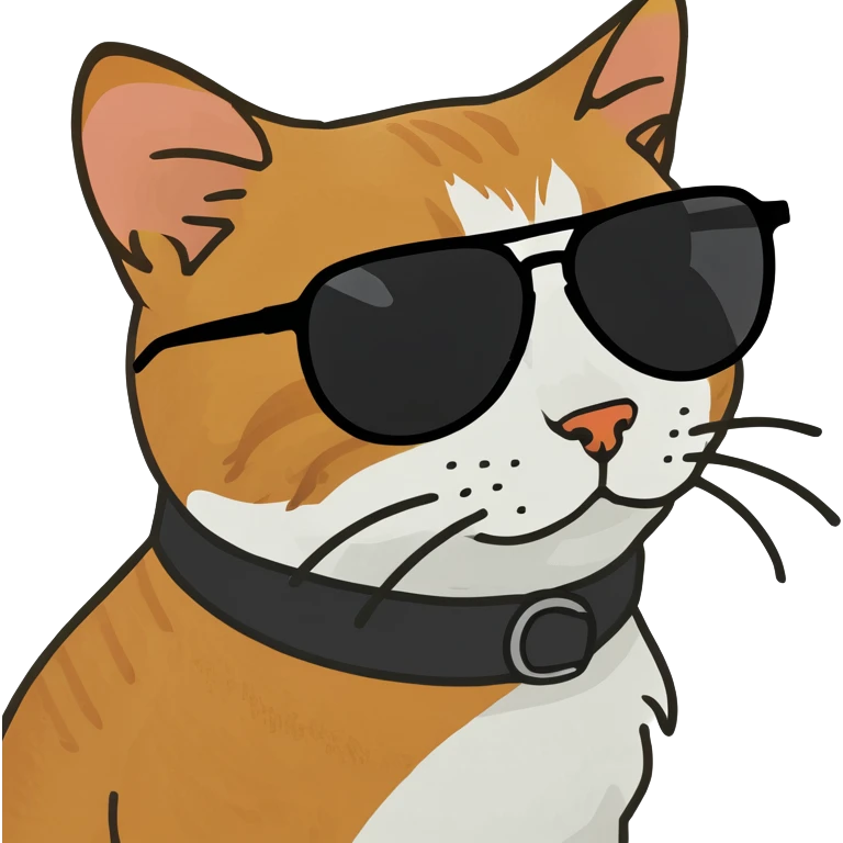 Cat with sunglasses emoji