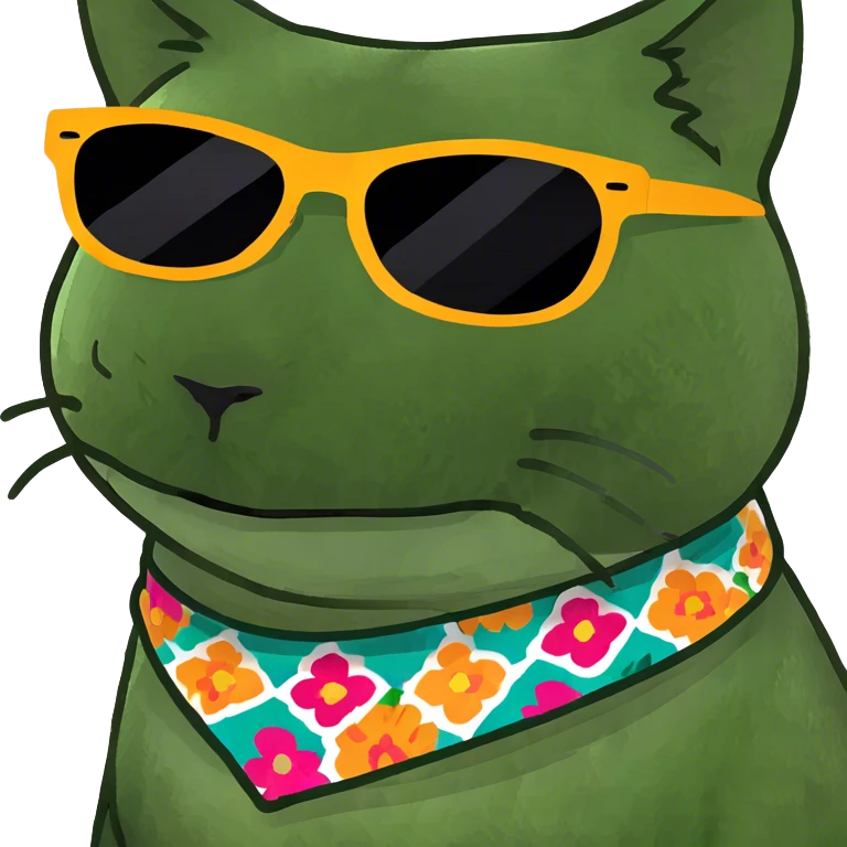 Cat with sunglasses emoji