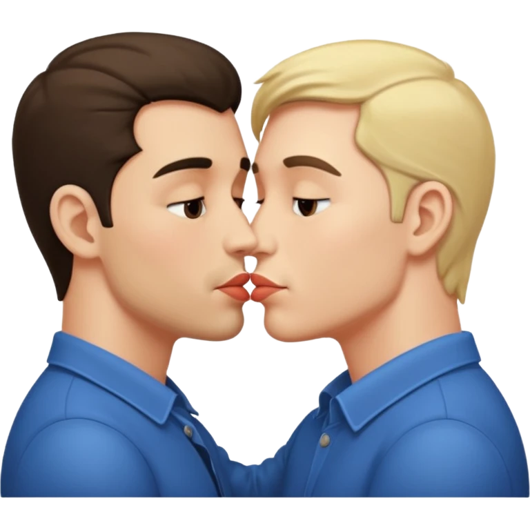 guys kissing  emoji