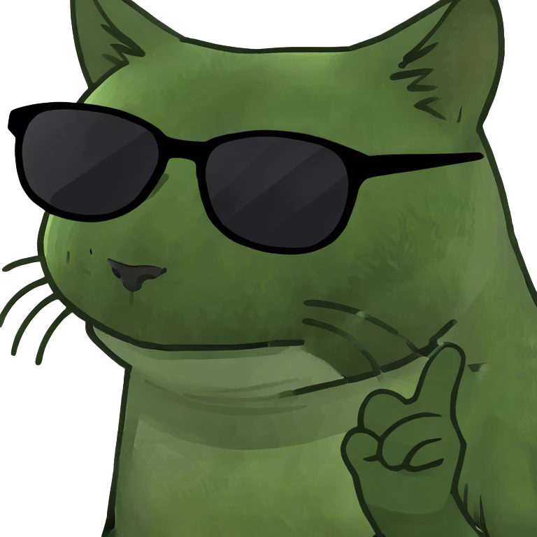Cat with sunglasses emoji