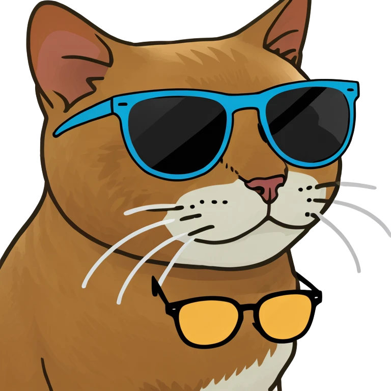Cat with sunglasses emoji