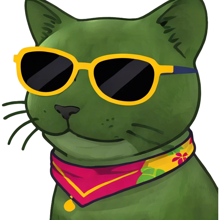 Cat with sunglasses emoji